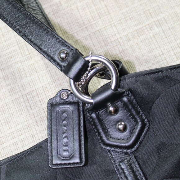Black Coach Campbell Signature Carryall Purse - LIKE NEW - Picture 4 of 14
